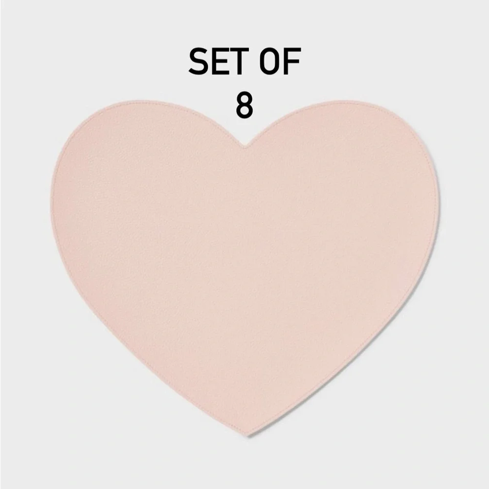 Set of 8 Heart Shaped Placemats Threshold New